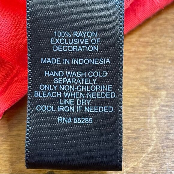 Express Light Red Smock Front Long Sleeve Peasant Boho Shirt Top Blouse Size L - Picture 6 of 9